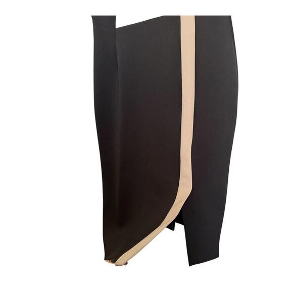 Calvin Klein Womens Black Cream Color Block Mock Scuba Sheath Dress Sz 12 New - Picture 6 of 9